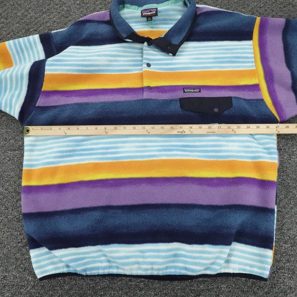 Patagonia Synchilla Snap T Mens XXL Painted Fitz Stripe PZNV Fleece - Picture 9 of 16